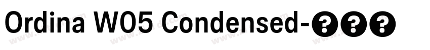 Ordina W05 Condensed字体转换 Ordina W05 Condensed字体转换